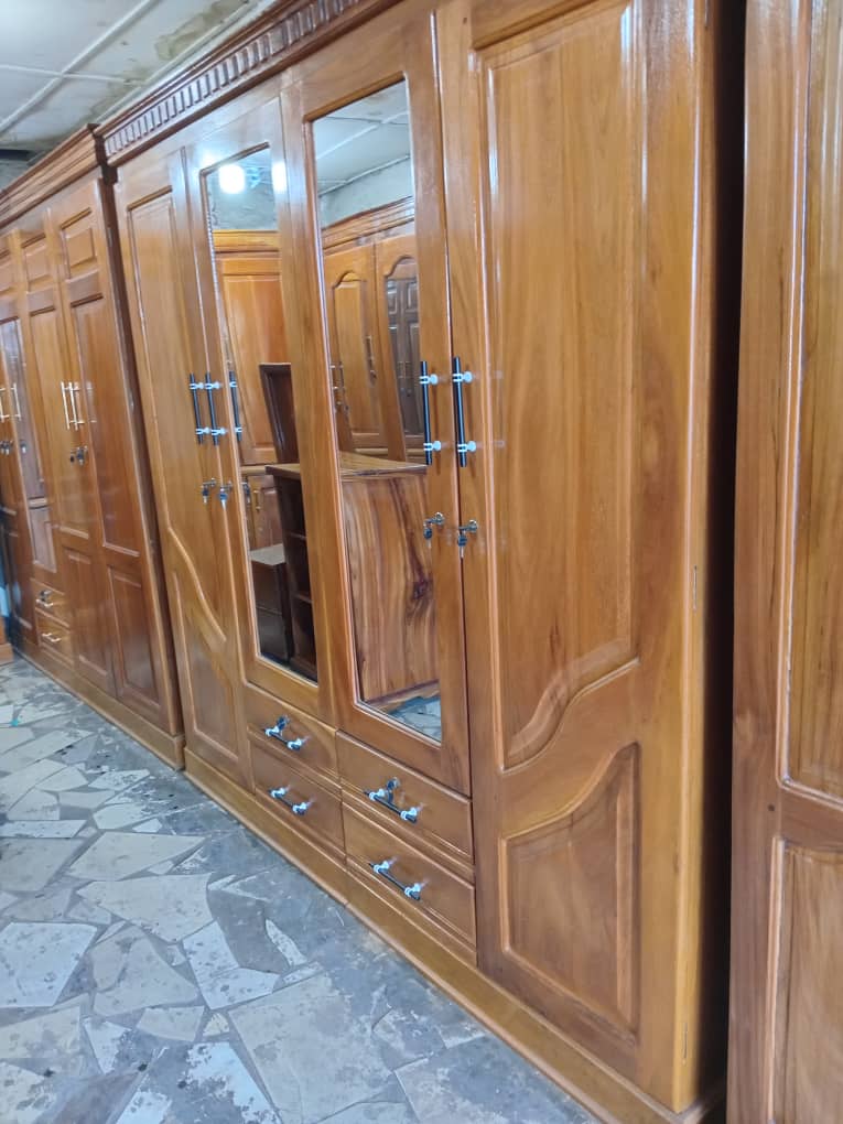 Four-Door Tall Mirror Closet