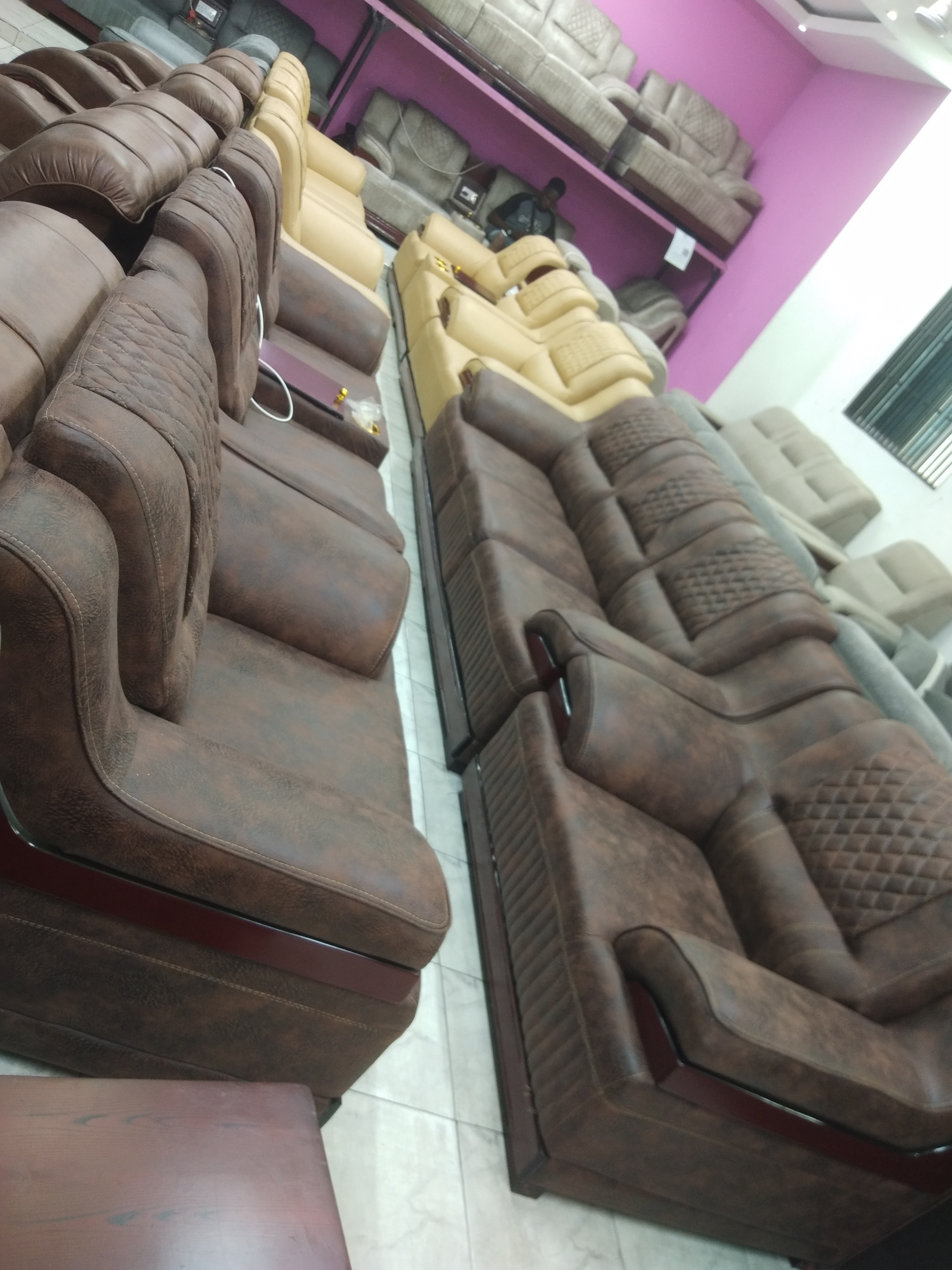 kings Aura  cushioned 7 seat sofa 